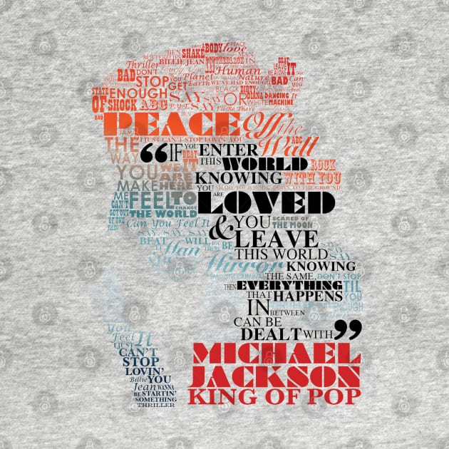 Michael Jackson - King Of Pop Typography - Type A by Obtineo